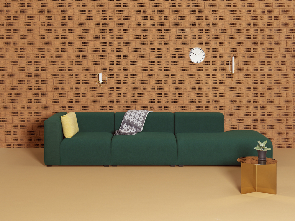 Современная модель дивана зеленого цвета в стиле минимализм