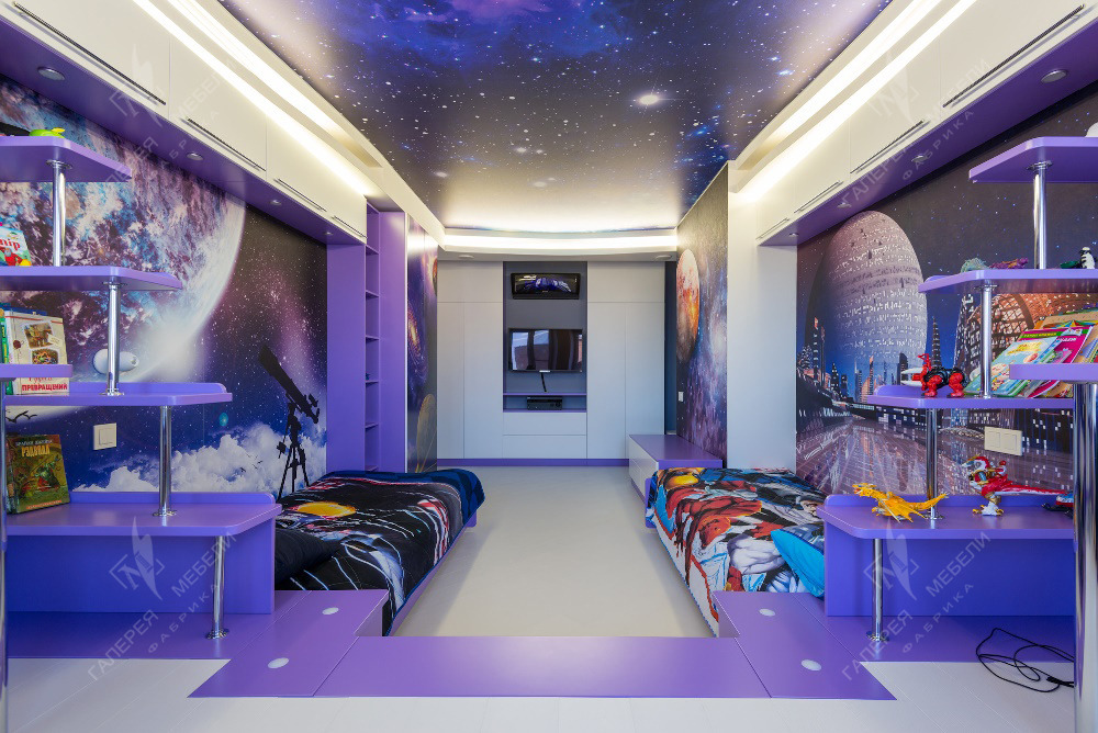 Комната с космическим дизайном