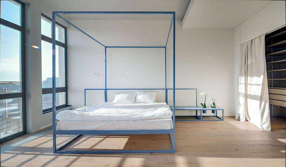 Дизайн спальни современного лофта
