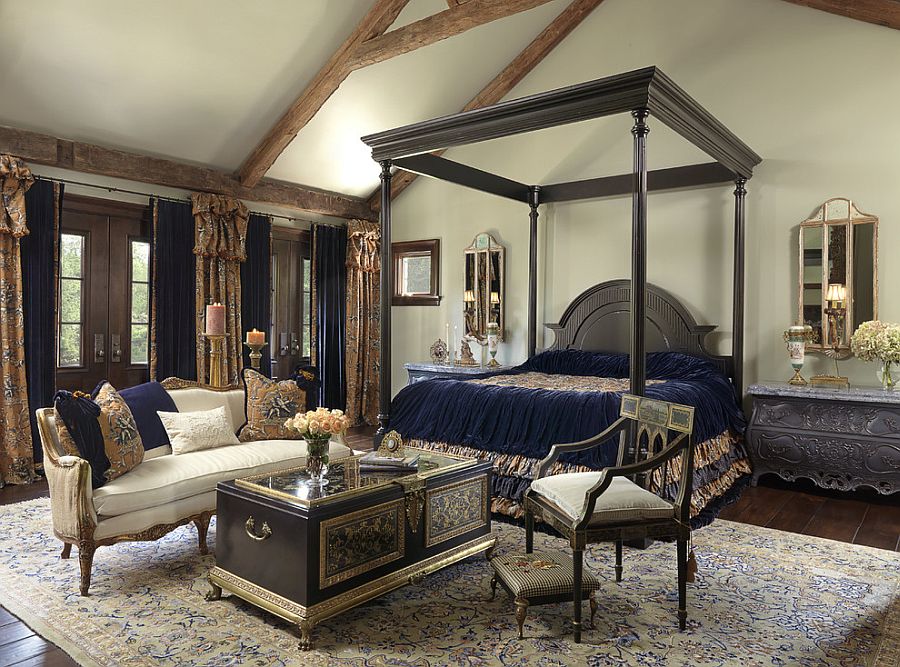 Спальня в викторианском стиле на любой вкус: балдахин