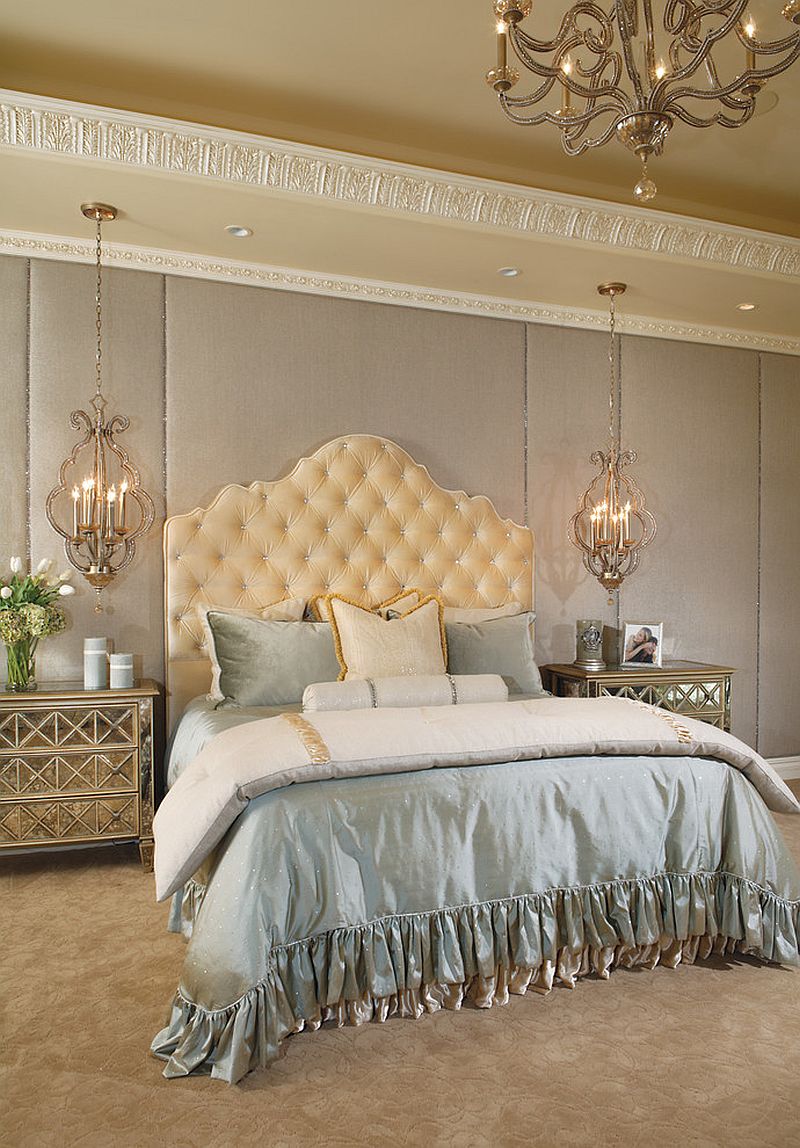 Спальня в викторианском стиле на любой вкус: плюшевая кровать