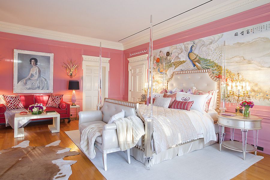 Спальня в викторианском стиле на любой вкус: розовые тона