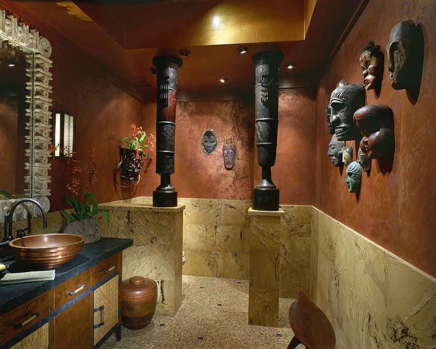 Тропики в ванной – новый необычный стиль: африканский декор. Фото 1