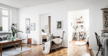 Винтажный стиль в просторной квартире в Швеции
