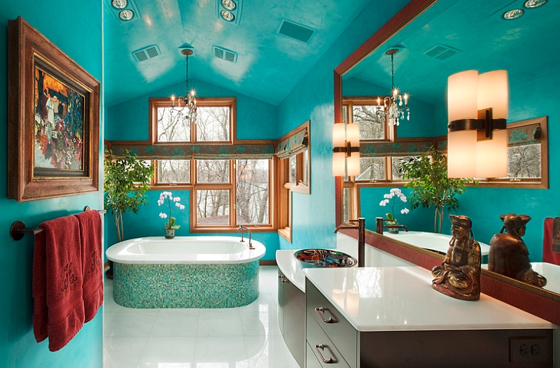 Шикарный дизайн интерьера ванной комнаты