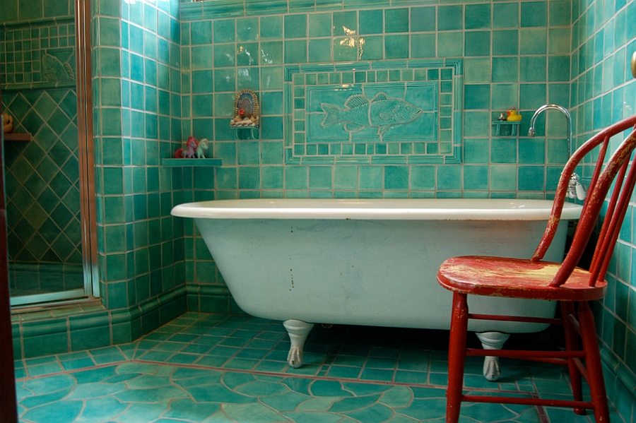 Ванные Комнаты В Бирюзовых Тонах Фото